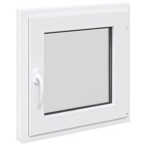vidaXL Fen&ecirc;tre de sous-sol RISOR 60 x 60 cm PVC et verre Blanc