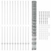 vidaXL Cl&ocirc;ture avec poteau Argent&eacute; 1,6 x 25 m Acier