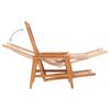 vidaXL Chaise longue de jardin avec repose-pied Bois de teck solide