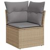 vidaXL Salon de jardin avec coussins 6 pcs beige r&eacute;sine tress&eacute;e