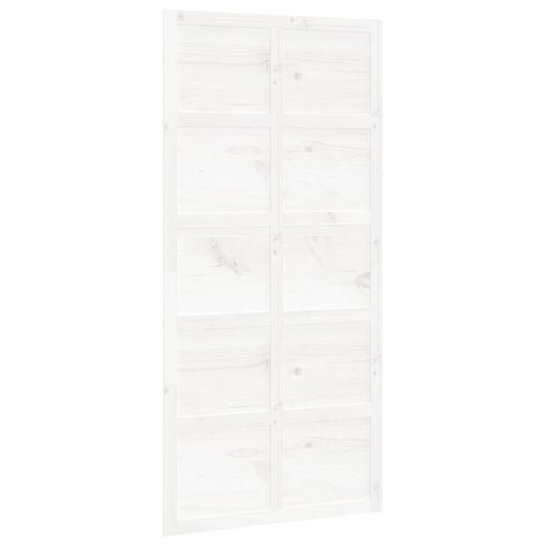 vidaXL Porte de grange Blanc 100x1,8x214 cm Bois massif de pin
