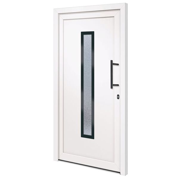 vidaXL Porte d'entr&eacute;e Blanc 108x200 cm PVC