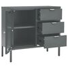 vidaXL Buffet Anthracite 75x35x70 cm Acier et verre trempé