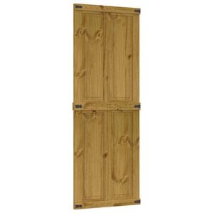 vidaXL Porte de grange CORONA 70 x 210 cm Bois de pin massif Brun Miel