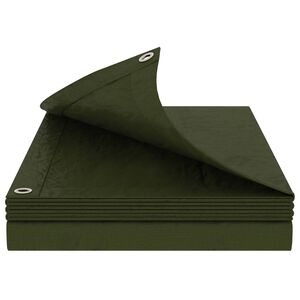 vidaXL B&acirc;che avec &oelig;illets Vert 3 x 3 m 260 gsm PE