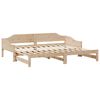 vidaXL Lit de jour et lit gigogne sans matelas 90x190 cm bois massif