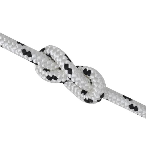 vidaXL Corde de bateau tressée en bobine Polyester 14 mm x 50 m