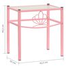 vidaXL Tables de chevet 2 pcs Rose et transparent M&eacute;tal et verre