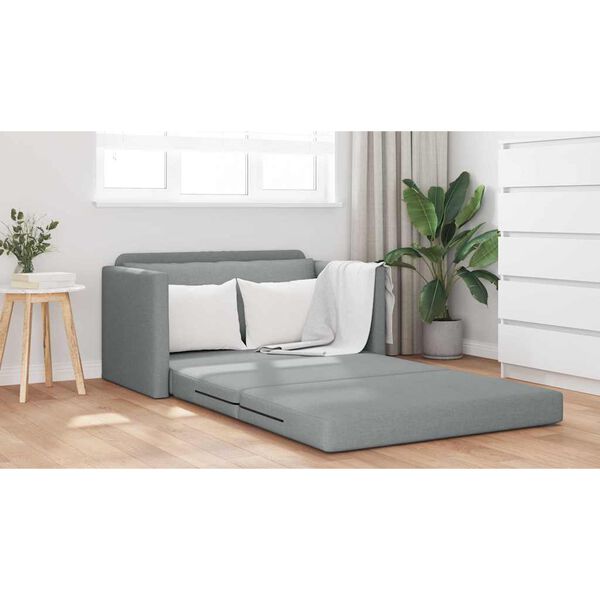 vidaXL Canap&eacute;-Lit 110cm Gris clair tissu