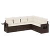 vidaXL Salon de jardin avec coussins 6 pcs marron r&eacute;sine tress&eacute;e