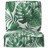 vidaXL Set de coussins de palette Floral 2 pcs Motif Feuille Verte