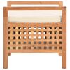 vidaXL Banc de rangement 49x48x49 cm Bois de noyer massif
