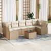 vidaXL Ensemble de canapé de jardin 8 pcs Beige et blanc