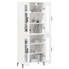 vidaXL Buffet haut Blanc 69,5x34x180 cm Bois d'ingénierie