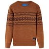 vidaXL Pull-over tricot&eacute; pour enfants cognac 92