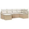 vidaXL Ensemble de Canap&eacute;s 6 pc Beige polyrotin