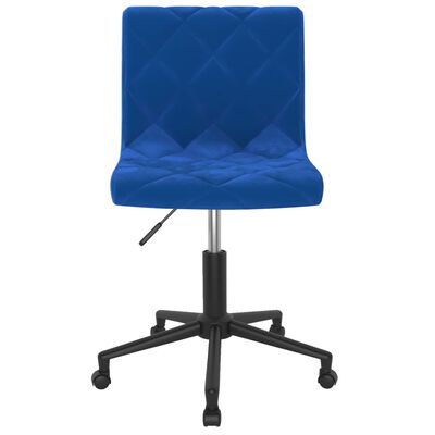 vidaXL Chaise pivotante de salle à manger Bleu Velours