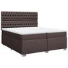 vidaXL Sommier &agrave; lattes de lit avec matelas Marron fonc&eacute; 200x200 cm