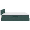 vidaXL Lit de Rangement avec matelas Vert fonc&eacute; 100 x 200 cm