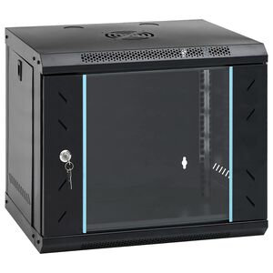 vidaXL Armoire r&eacute;seau avec stockage Noir 53 x 45 x 45 cm Acier