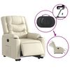 vidaXL Fauteuil inclinable &eacute;lectrique cr&egrave;me similicuir
