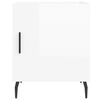 vidaXL Tables de chevet 2 pcs blanc brillant 40x40x50 cm
