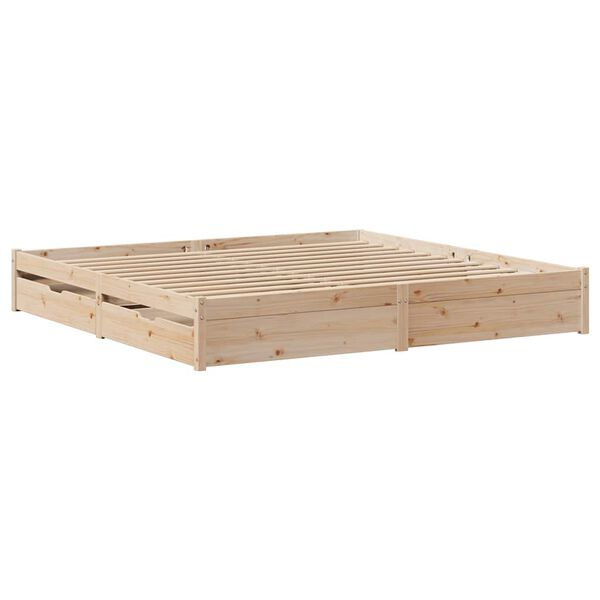 vidaXL Cadre de lit sans matelas 200x200 cm bois massif de pin