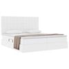 vidaXL Lit avec rangement et matelas Blanc pur 180 x 200 cm
