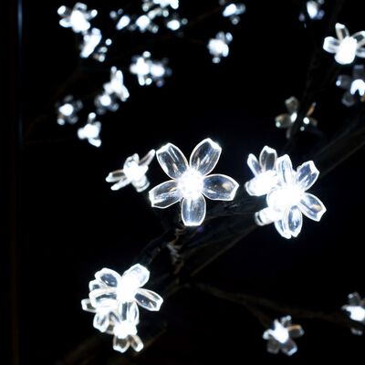 vidaXL Sapin de Noël 1200 LED blanc froid Cerisier en fleurs 400 cm