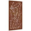 vidaXL D&eacute;coration murale jardin 105x55 cm acier corten design feuille