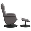 vidaXL Fauteuil inclinable de massage avec repose-pied gris similicuir