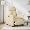 vidaXL Fauteuil inclinable &eacute;lectrique Cr&egrave;me Tissu