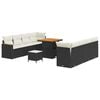 vidaXL Ensemble de canap&eacute; de jardin 12 pc 10-Nombre de places Noir