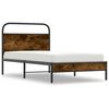 vidaXL Cadre de lit sans matelas 100x200 cm ch&ecirc;ne fum&eacute; bois ing&eacute;nierie