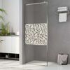 vidaXL Paroi de douche &agrave; l'italienne &agrave; verre ESG pierre 115x195 cm