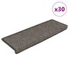 vidaXL Tapis d'escalier autocollants 30 pcs 65x21x4 cm gris et beige