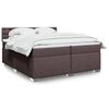 vidaXL Sommier &agrave; lattes de lit avec matelas Marron fonc&eacute; 200x200 cm
