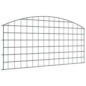 vidaXL Ensemble de cl&ocirc;ture de jardin 5 pc 100 x 50 cm Acier Vert