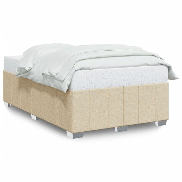 vidaXL Cadre de lit sans matelas cr&egrave;me 120x200 cm tissu