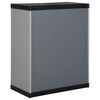 vidaXL Armoire de rangement de jardin 1 &eacute;tag&egrave;re Gris/noir 68x40x85 cm
