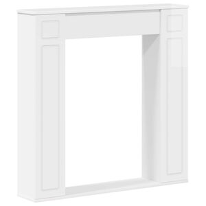 vidaXL Cadre de chemin&eacute;e Blanc brillant 100 x 20 x 100 cm