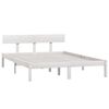 vidaXL Cadre de lit sans matelas blanc bois de pin massif