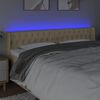 vidaXL T&ecirc;te de lit &agrave; LED Cr&egrave;me 203x16x78/88 cm Tissu