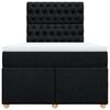 vidaXL Sommier &agrave; lattes de lit avec matelas noir 120x190 cm tissu
