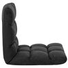 vidaXL Chaise pliable de sol Noir Microfibre