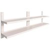 vidaXL &Eacute;tag&egrave;res murales flottantes &agrave; 2 niveaux 2 pcs Inox 240x30 cm