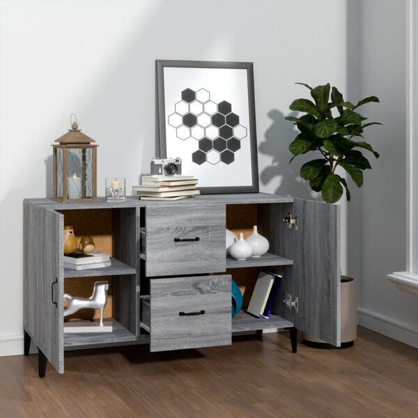 vidaXL Buffet sonoma gris 100x36x60 cm bois d'ingénierie