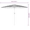 vidaXL Parasol de jardin avec m&acirc;t en acier vert 268x268x226 cm