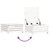 vidaXL Salon de jardin 4 pcs blanc bois de pin massif
