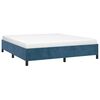 vidaXL Cadre de lit sans matelas bleu fonc&eacute; 160x200 cm velours